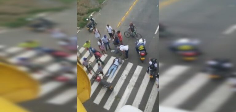 Motociclista cayó del puente de la calle 70 en Cali