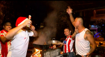 Así celebraron los 'tiburones' en Cali