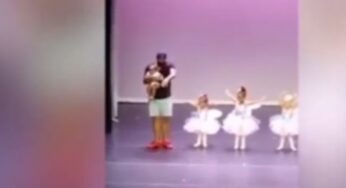 ¡Su hija se quedó paralizada en medio del show y su papá se subió a bailar con ella!