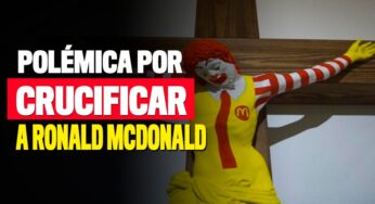 ¡Polémica por la figura Ronald McDonald crucificado!