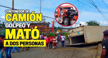 Contenedor de camión se salió y mató a dos personas