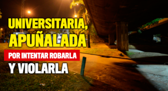 Universitaria fue apuñalada por intentar robarla y violarla