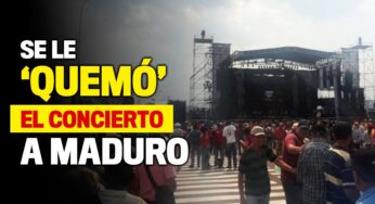 ¡Se 'quemó' el concierto de Maduro, poca asistencia!
