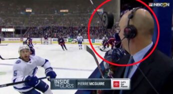 Casi lo 'cascan' con un disco de hockey