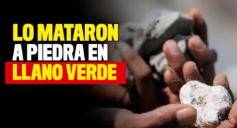 Lo mataron 'a punta' de piedra Llano Verde