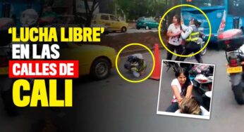 Mujer motociclista agrede a dos agentes de tránsito