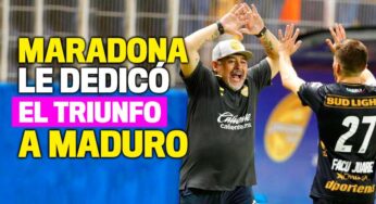 Maradona le dedicó su triunfo a Nicolás Maduro