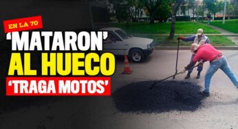 ¡Por fin! 'Mataron' al hueco 'traga motos' de la Calle 70
