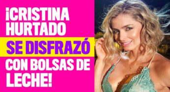 El disfraz de Cristina Hurtado hecho con bolsas de leche