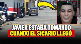 Javier estaba tomando cuando el sicario llegó