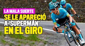 Un problema mecánico le hizo perder tiempo a 'Supermán' López en el Giro