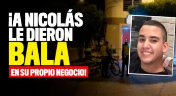 ¡A Nicolás le dieron bala en su propio negocio!