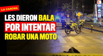 Dos hombres intentaron hurtarse una motocicleta y les dispararon