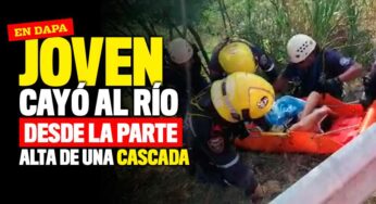 Rescatan a un joven de 21 años que cayó al Río Dapa en extrañas circunstancias