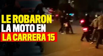 VIDEO: Le robaron la moto en la Calle 15 con Carrera 15