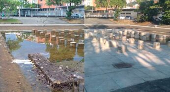 Gracias a Q'hubo, así amaneció la fuente del Parque de las Banderas