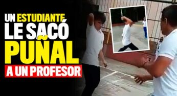 Un estudiante le sacó puñal a un profesor en pleno colegio