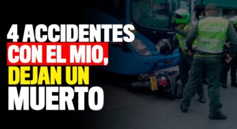 Cuatro accidentes con el MIO han ocurrido hoy. De ellos, una víctima fatal