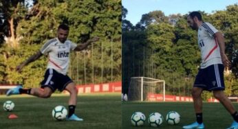 El primer entrenamiento de Dani Alves y Juanfran con Sao Paulo