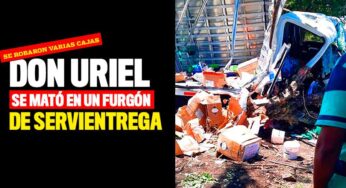 Don Uriel Hernández se mató en un furgón de Servientrega