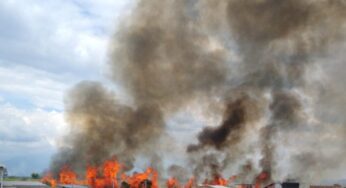 Voraz incendio forestal consumió parte de Ciudad del Campo