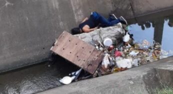 VIDEO: Quedó muerto en un caño de la Autopista Sur