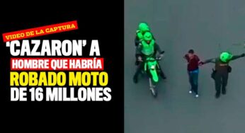 VIDEO: Lo cogieron porque habría robado una moto de $16'000.000