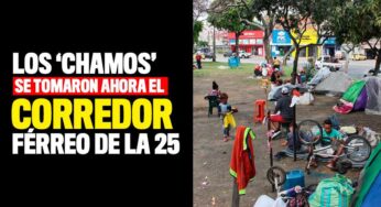 Los 'chamos' se tomaron ahora el corredor férreo de la 25