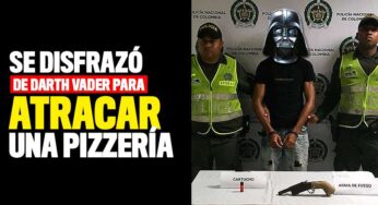 Se disfrazó de Darth Vader para atracar una pizzería