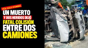 Un muerto y dos heridos dejó fatal colisión entre dos camiones