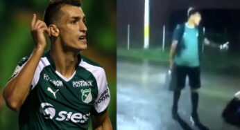 VIDEO: Se olvidaron de Dinenno y le tocó alcanzar el bus del Cali en moto