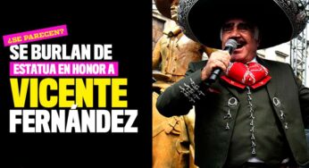 Se burlan de estatua en honor a Vicente Fernández ¿Se parecen?