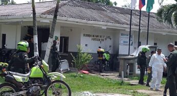 Le metieron un bombazo a la estación de Policía de Potrerito