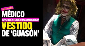 FOTOS: Médico tuvo que atender una emergencia vestido de 'Guasón'