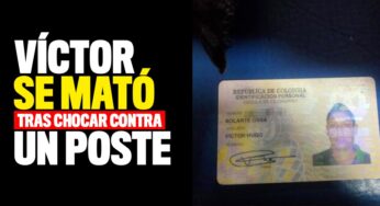 Víctor se mató tras chocar contra un poste