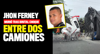 Jhon Ferney murió tras brutal choque entre dos camiones