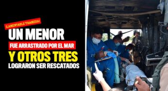 ¡Lamentable tragedia! Un menor fue arrastrado por el mar y otros tres lograron ser rescatados en Buenaventura