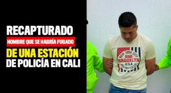 Recapturado hombre que se habría fugado de una estación de Policía en Cali