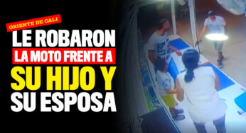 VIDEO: Le robaron la moto frente a su hijo y su esposa en Cali