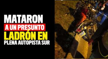 Mataron a un presunto ladrón en plena Autopista Sur