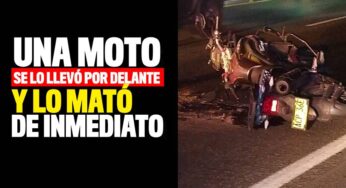 Se lo llevó una moto por delante y lo mató de inmediato