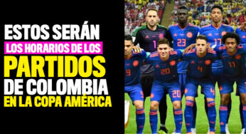 Estos serán los horarios de los partidos de Selección Colombia en la Copa América