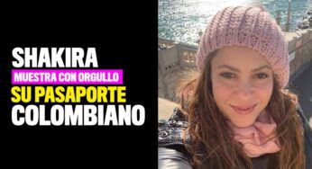 Shakira muestra con orgullo su pasaporte colombiano