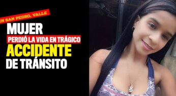 Una mujer murió en un accidente de tránsito en zona rural de San Pedro, Valle