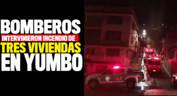 Video: Bomberos intervinieron incendio de tres viviendas en Yumbo