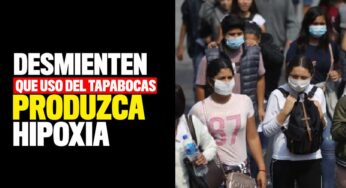 Desmienten que uso del tapabocas produzca hipoxia