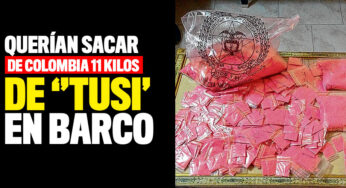 Querían sacar de Colombia 11 kilos de 'tusi' en barco