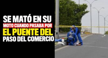 Se mató en su moto cuando pasaba por el puente del Paso del Comercio