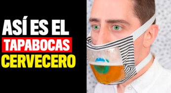 Así es el tapabocas diseñado para tomar cerveza