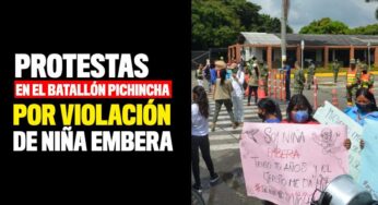Protestas en el Batallón Pichincha por violación de niña indígena